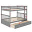 Lit double superposé double avec tiroirs de rangement et conception convertible-329132429