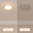 16 Inch Golden LED Crystal Ceiling Light Fixture, 24W Dimmable LED Modern Close to Ceiling Light, 3000K/4000K/5000K Adjustable Round Ceiling Chandelier for Bedroom, Hallway, ETL Listed