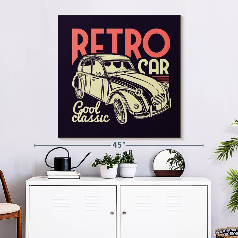 Mehar Cool Classic Retro Car, 33" H x 33" W