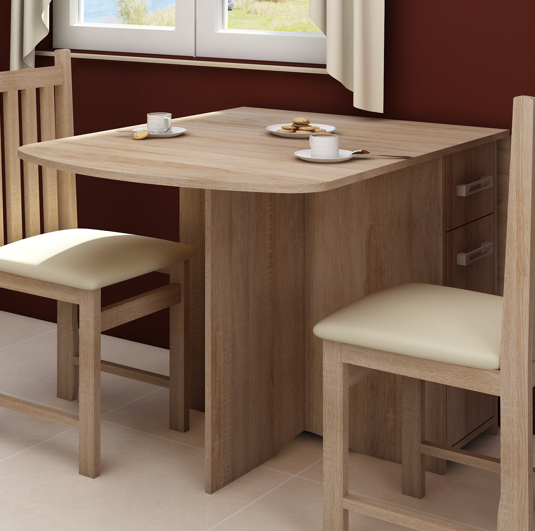 Latitude Run® Clarabelle Drop Leaf Dining Table & Reviews | Wayfair