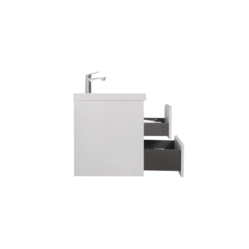 Meuble-lavabo mural 24 po avec lavabo en résine