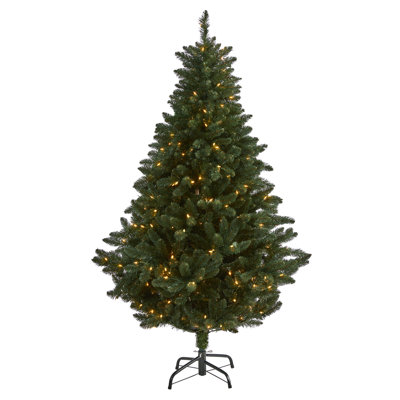 Arbre de Noël artificiel épinette verte et cachemire d'aspect réaliste