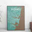 Sydney City Map - No Frame Print-1710985197