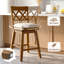 Tabouret de bar en bois massif Modern Farmhouse-1356897024-1356897054