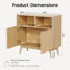 Modern Rectangular 80cm 2-Door Sideboard with Storage-1616731775