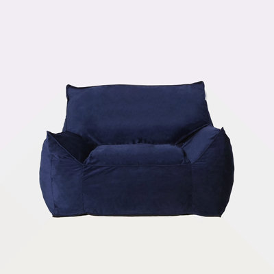 Velveteen Bean Bag Chair With Armrests