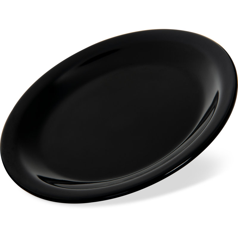 Assiette hors-d’œuvres 6,44 po mélamine Kingline™, Noir