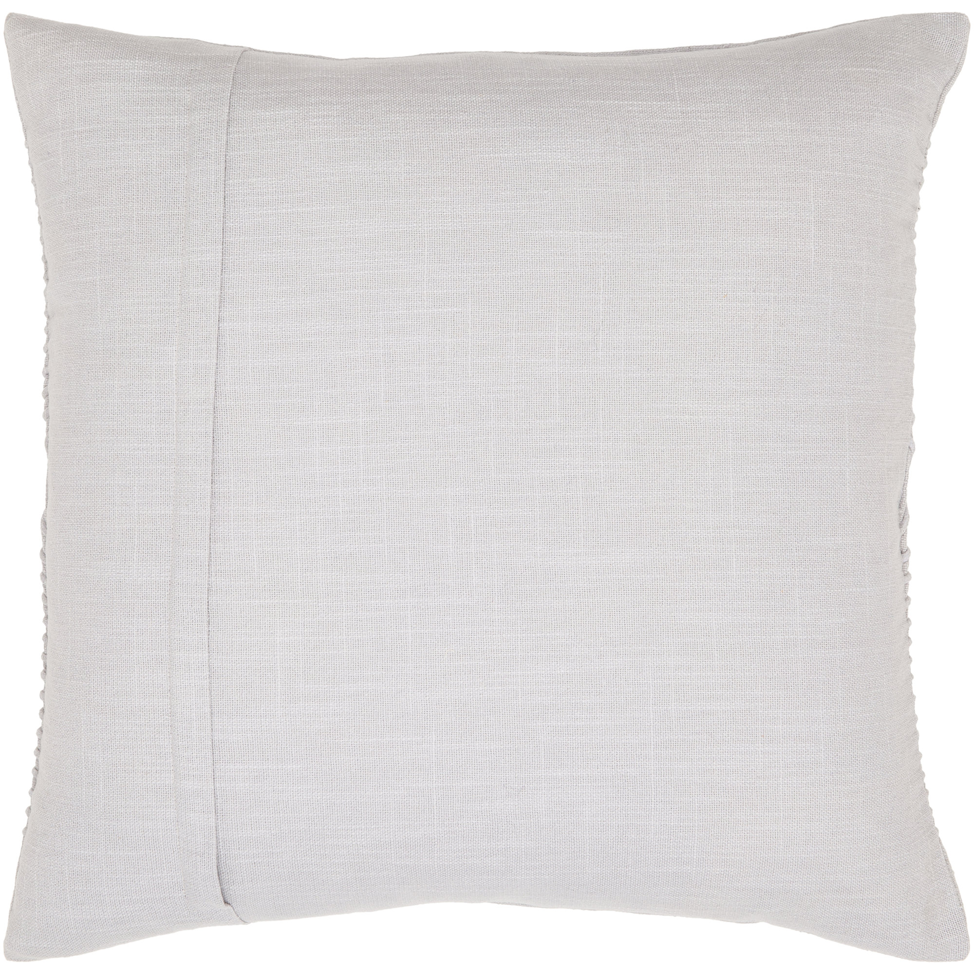 Rida Embroidered Cotton Throw Pillow, Gray, No Fill, 18" x 18"