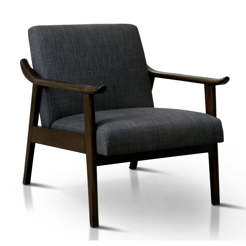 Renfrew Upholstered Armchair, Gray Linen
