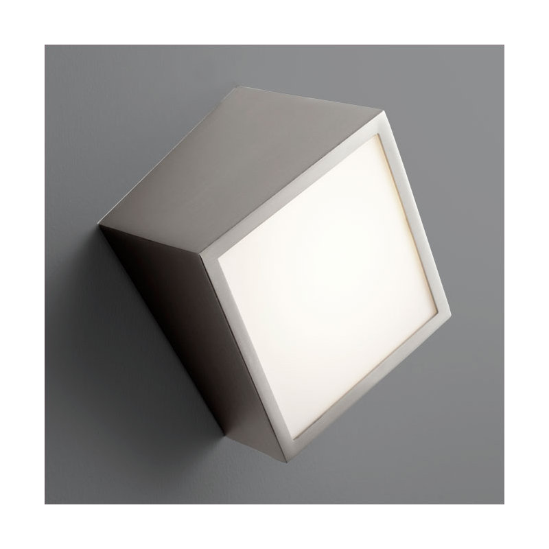 Plafonnier encastré 1 lumière del Meredith, Nickel satiné