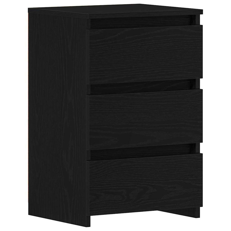 Cowlic Bed Cabinet 40x35x62.5 cm Engineered Wood, Black Oak, 2