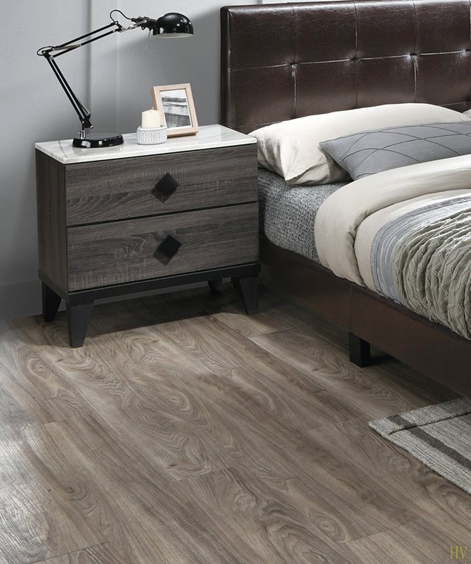 Table de chevet contemporaine, Gris