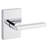 Halifax Rectuangular Hall/Closet Lever in Polished Chrome