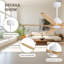  54 po Ventilateur de plafond d'intérieur à 5 pales en bois massif avec télécommande, grain de bois naturel à moteur à courant continu et réversible silencieux-1647329097-1647329096