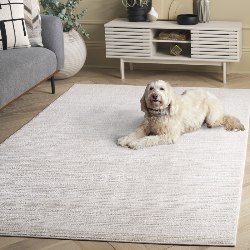 Tapis de couleur unie Finneas Performance, Rectangle de 5 pi x 8 pi