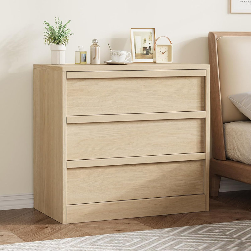 Commode 3 tiroirs Tall, Beige