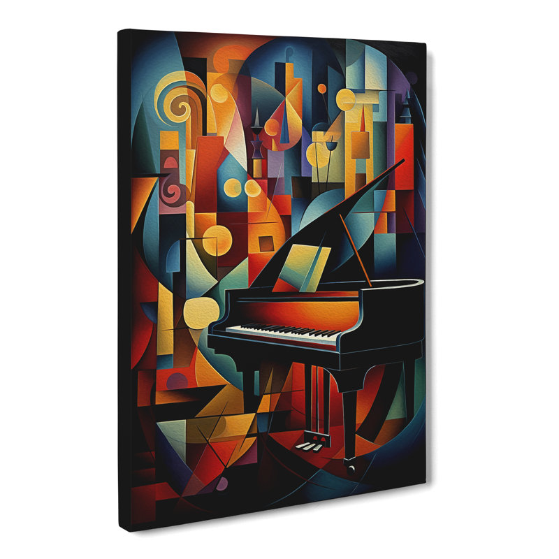 Piano Cubism - Wrapped Canvas, 50cm H x 35cm W x 3cm D