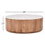 Josie Wood and Marble Round Coffee Table