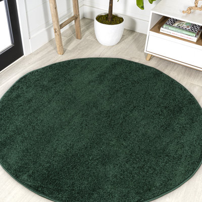 Asahi Solid Low-Pile Emerald Rug