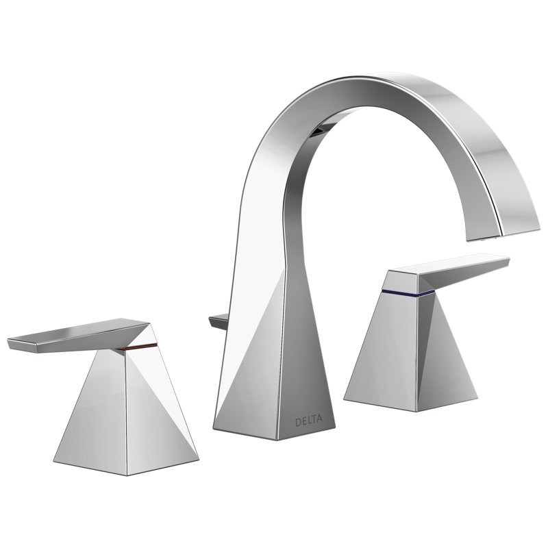 Robinet pour salle de bain à deux poignées, Chrome Lumicoat