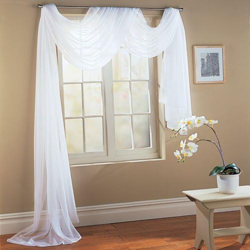 Kesaun Sheer Window Scarf Single Panel