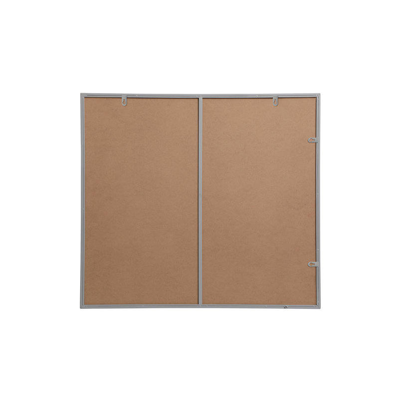 Sabine Metal Rectangle Wall Mirror, 40" x 36", Gray