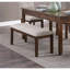Ensemble de salle à manger 6 pièces avec tiroirs de rangement, banc et 4 chaises rembourrées, finition cerisier, bois, table rectangulaire