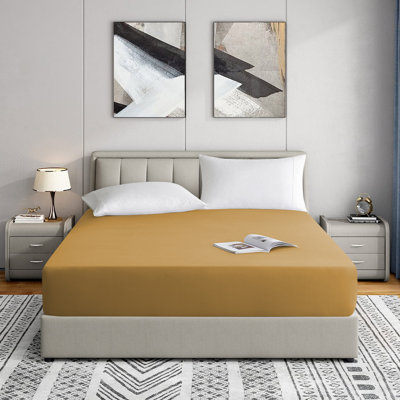 Tanvish Luxury Microfiber Fitted Sheet - 40 cm Deep Pocket, Ultra-Soft - Wrinkle-Free and Easy Care