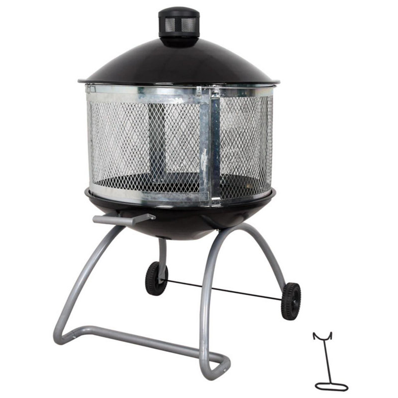 Bryna Round Steel Wood Burning Fire Pit