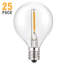 25 ampoules à DEL G40 sphériques incassables 2700K (équivalent à 5 watts)