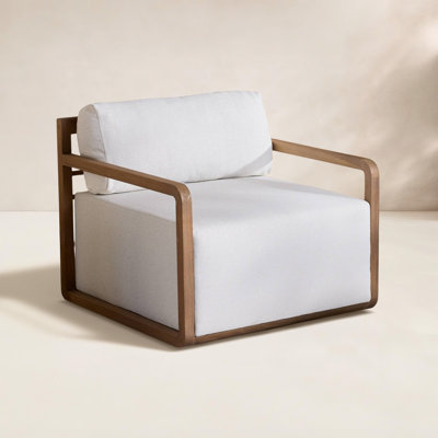Navarre Swivel Teak Outdoor Lounge Chair