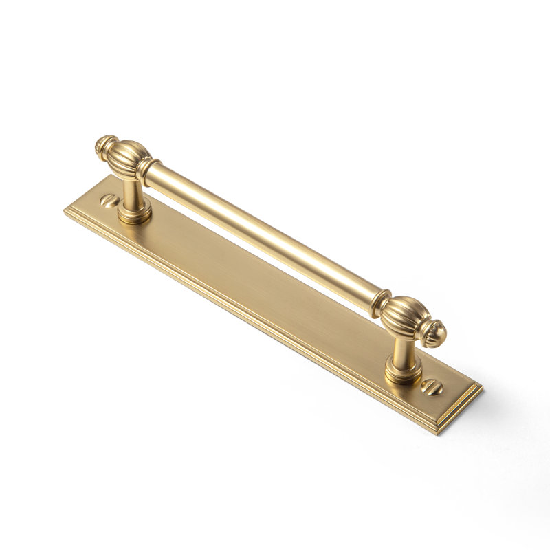Poignée barre rétro en forme de broche avec plaque arrière (G015), 5, Bronze champagne
