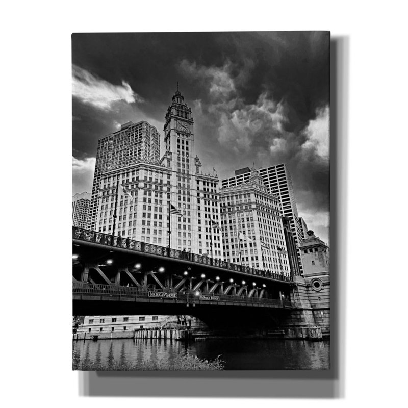  «The Old Chicago» par Dante Plata, art mural sur toile, 26 po x 34 po, H 34 po x l 26 po