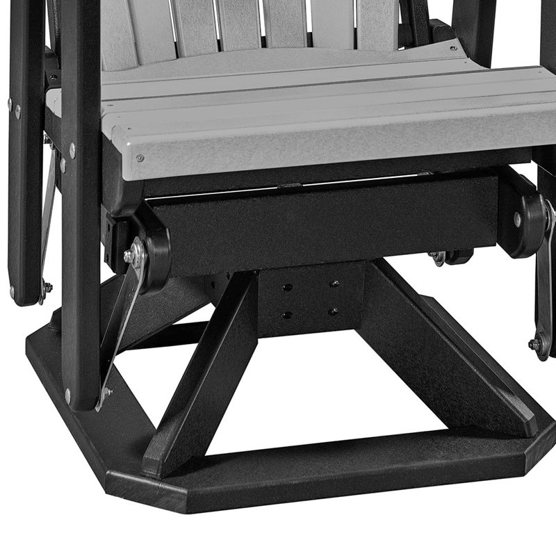 Chaise d'extérieur en plastique Bewley, Gris clair / noir