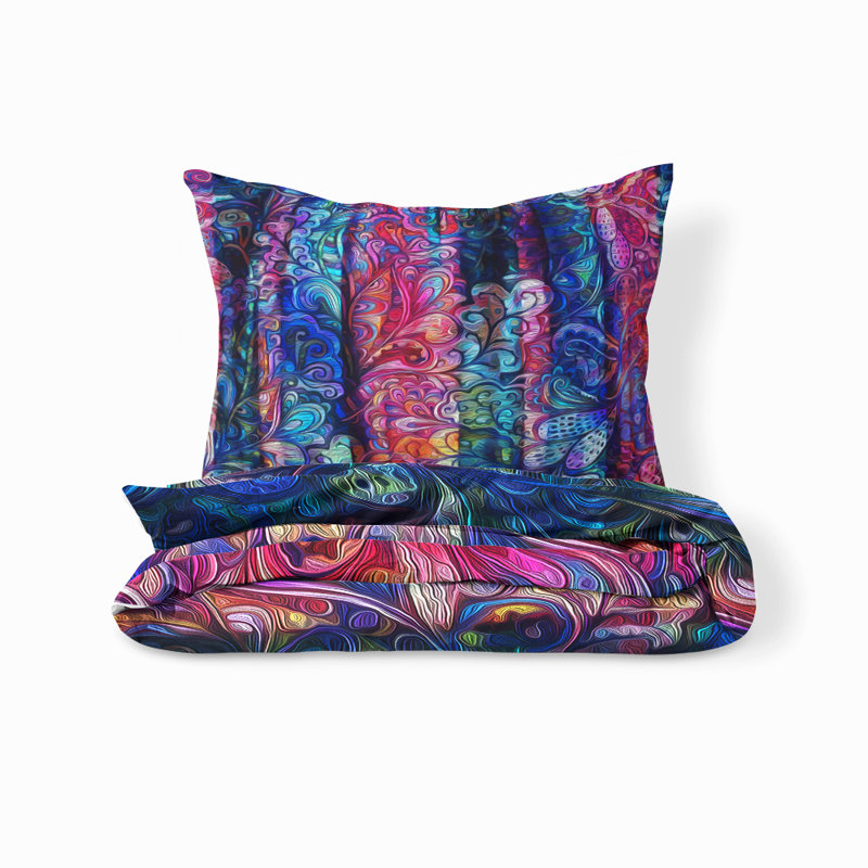Ensemble de housse de couette, Housse de couette grand + 2 taies décoratives