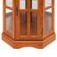 Armoire de coin en chêne avec 5 tablettes et fonction d'éclairage Curio à 5 tablettes-455494760