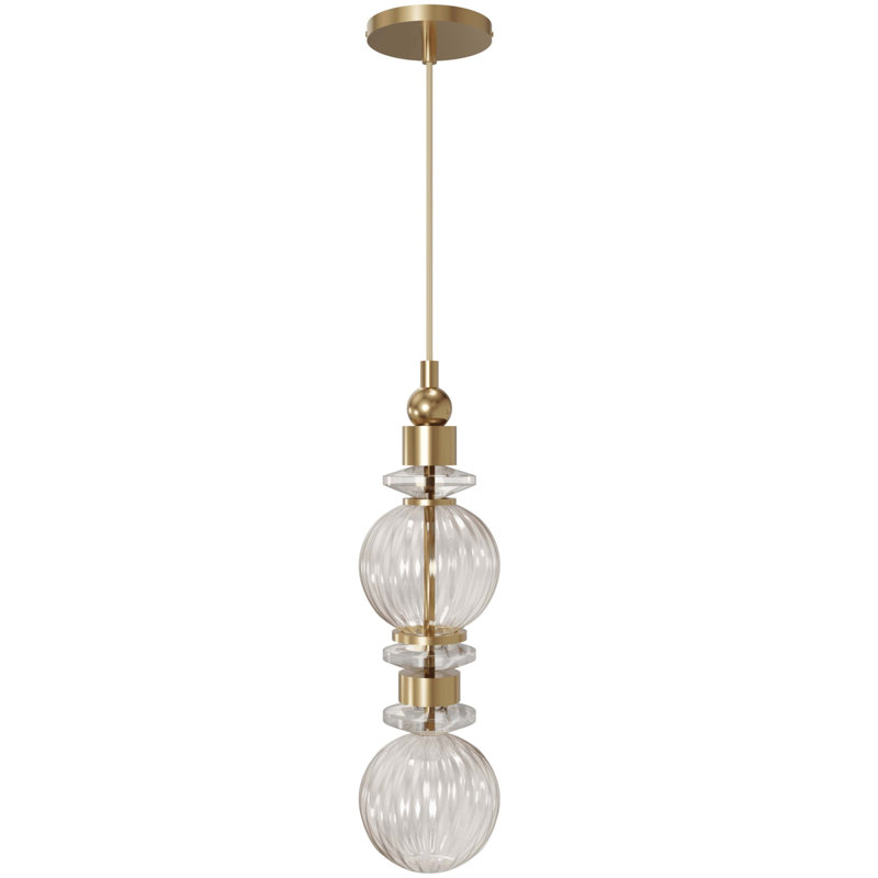 Luminaire suspendu en verre et métal Avra