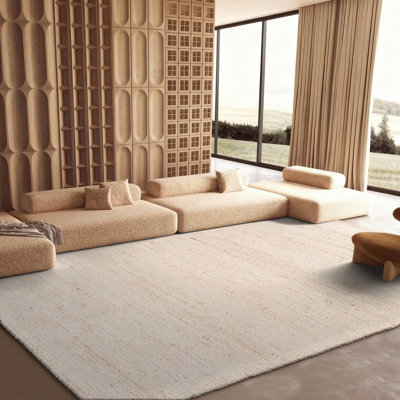 Tapis de couleur unie en coton touffeté à la main Casablanca