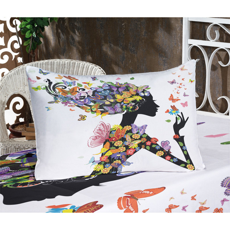 Multicolore drap-housse et taies décoratives Ambesonne, Cal King Sheet Set + 5 Additional Pieces