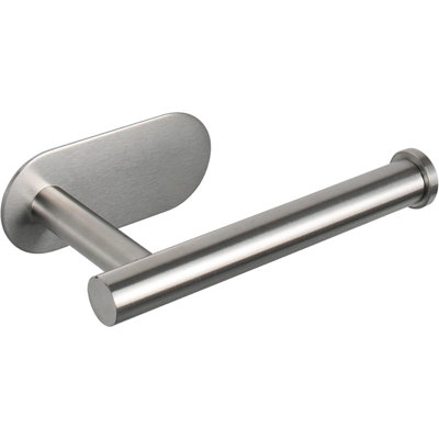Toilet Paper Holder Self Adhesive, Premium Thicken SUS304 Stainless Steel Rustproof Adhesive Toilet Roll Holder No Drilling For Bathroom, Kitchen, Washroom (1 Pack, Brushed Nickel)