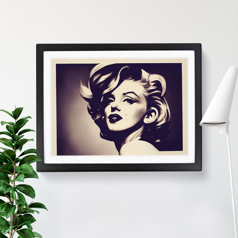 Marilyn Monroe Vol.2 - Single Picture Frame Painting, 46cm H x 64cm W x 2cm D, Black