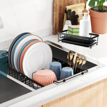 Rack Dish Kitchen Drainer Drying Holder Tableware Bowls Strainer Plate  Storage Sink Para Platos De Escurridor Fregadero 