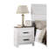 Table de chevet contemporaine 2 chambres en blanc - 46 livres pour 24 x 16 26 pouces