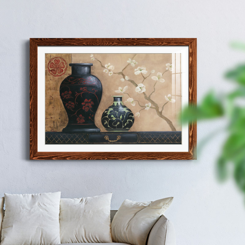 Asian Calm I - peinture encadrée, Érable, H 31 po x l 44 po x P 1 po