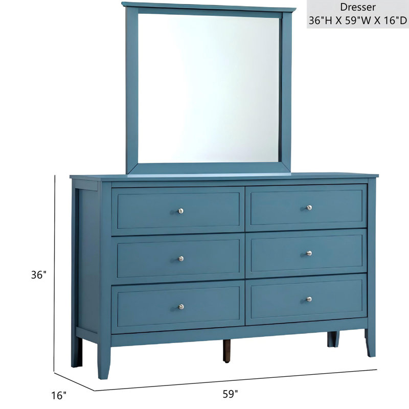 Commode Daniel (sans miroir), bleu sarcelle, Sarcelle
