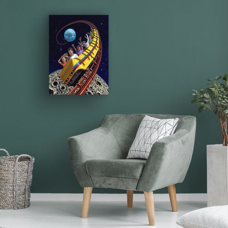 «Roller Coaster Kids», impression sur toile tendue, H 19 po x l 14 po