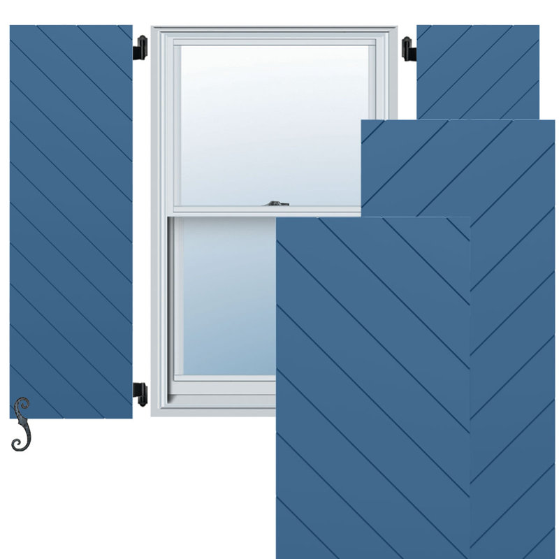 Volets de style moderne EnduraCore, L 12 po, Bleu séjour, H 80 po