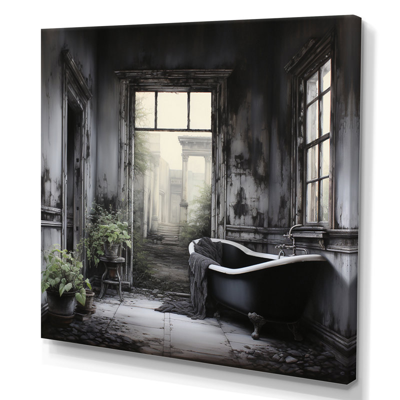 Minimalisme, bain de sérénité I sur toile, H 30 po x l 30 po x P 1 po, Toile tendue