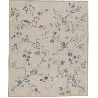 Hand-Knotted High-Quality Beige Area Rug