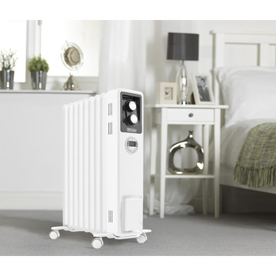 Dimplex 2kW Oil free Eco radiator with electronic 24 hour timer, LCD screen, and thermostat
